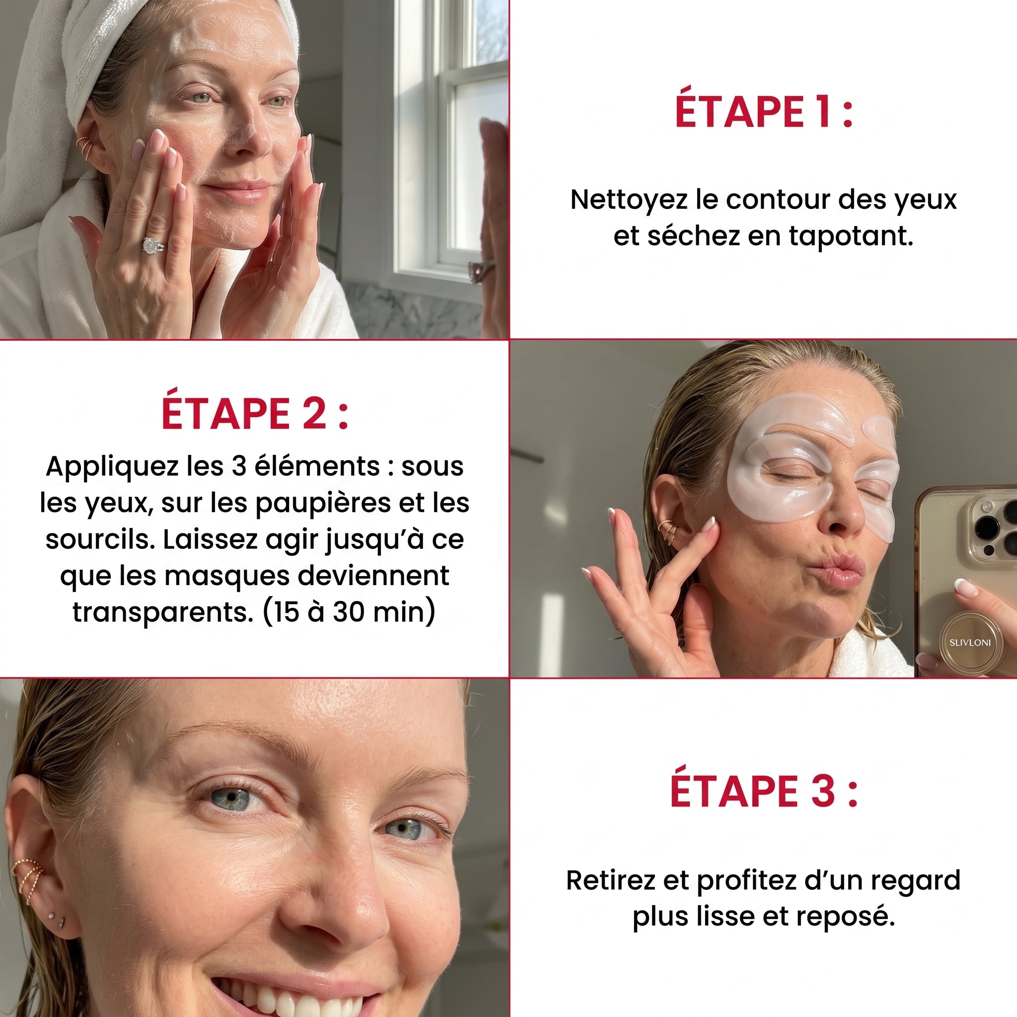 Masque Yeux 3 Zones — Peptides & Collagène
