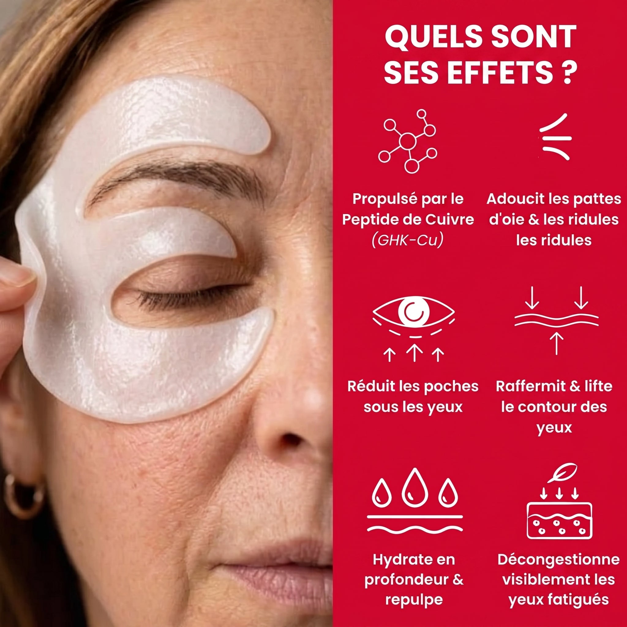 Masque Yeux 3 Zones — Peptides & Collagène