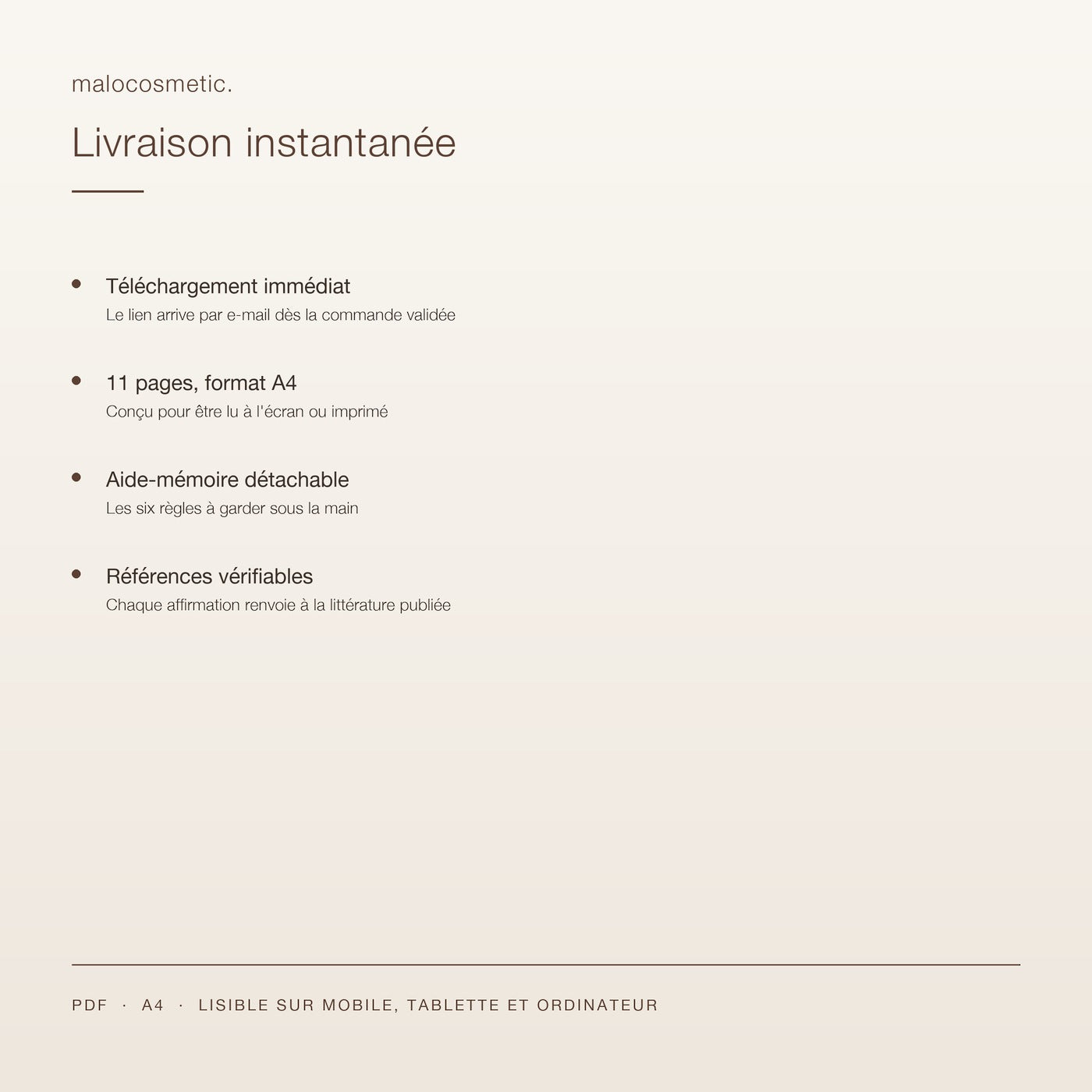 Livraison instantanée par e-mail