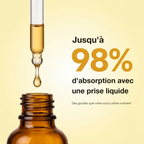 Jusqu'à 98% d'absorption avec une prise liquide