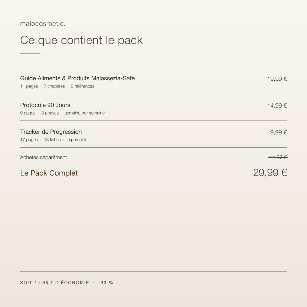 Contenu du pack et économie de 14,98 €