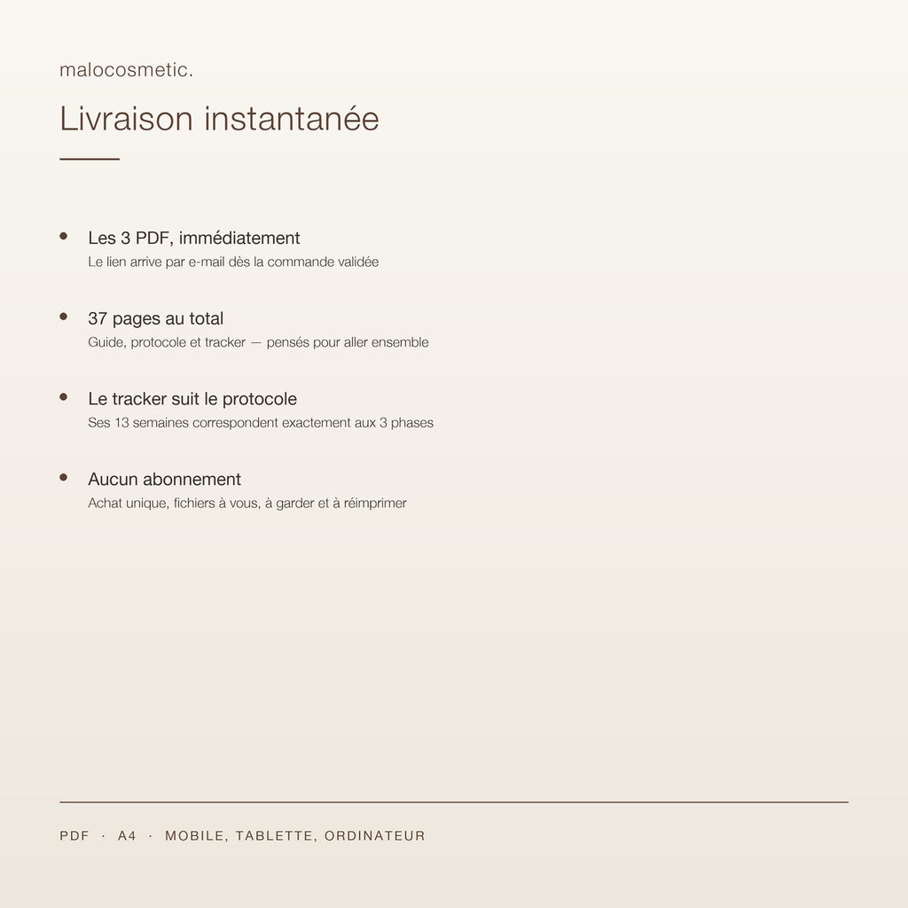 Livraison instantanée des 3 PDF